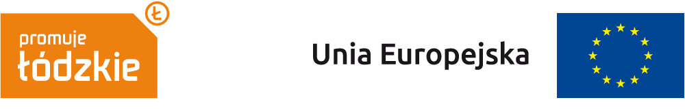 Logo Promuje Łódzkie i Logo Unii Europejskiej